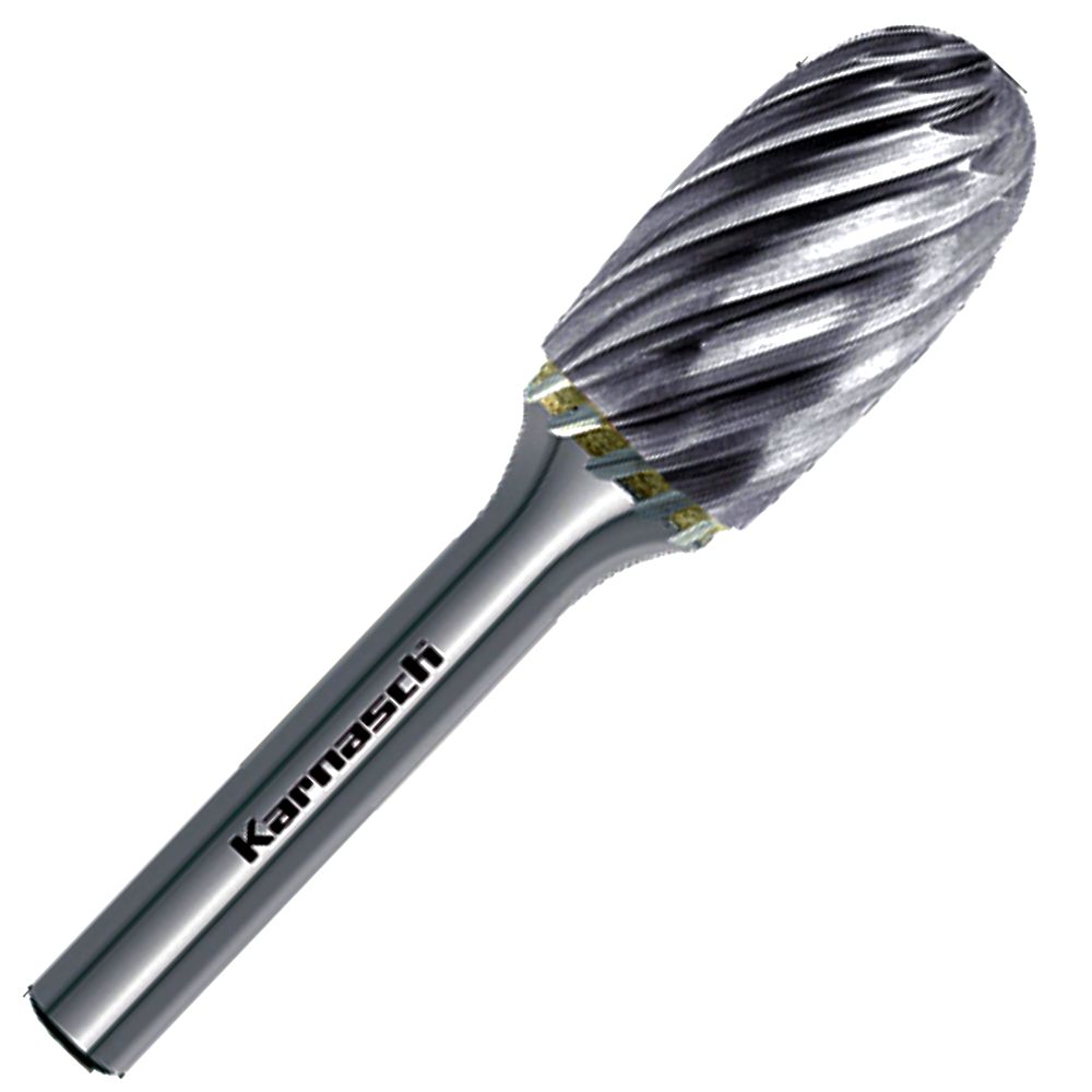 HM Frässtift, Ø=8,0-12mm, speziell für Edelstahl, TRE, Tropfenform, HP9