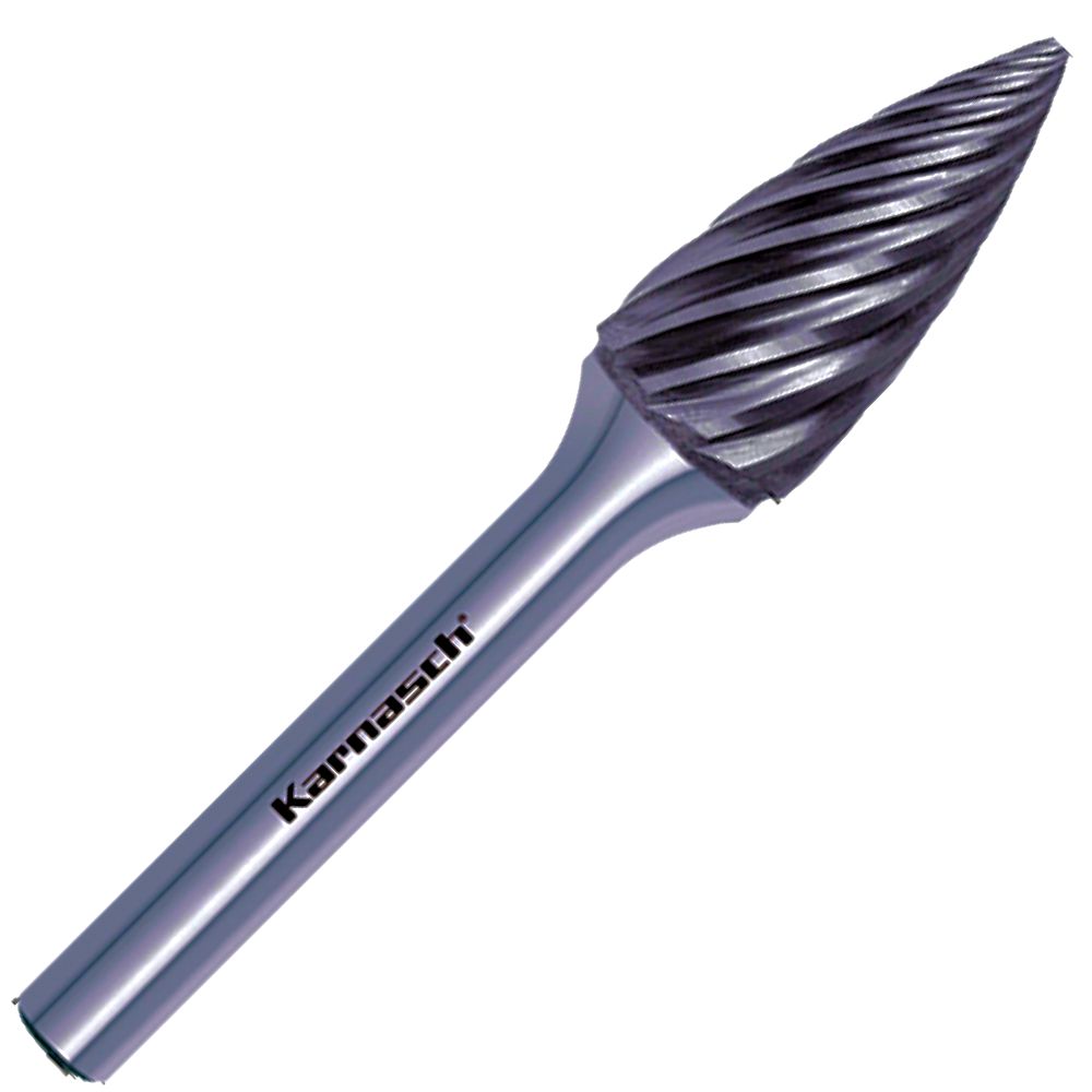 HM Frässtift, Ø=6,0-12mm, speziell für Edelstahl, SPG, Spitzbogenform, HP9