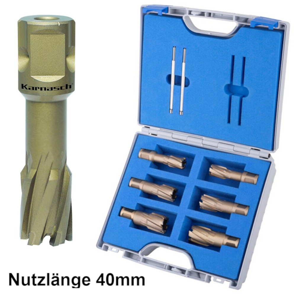 Hartmetall-Kernbohrer-Set Basic, Nitto-Uni Schaft für präzise Bohrungen in Stahl, Edelstahl und Metall von Hauptversand24