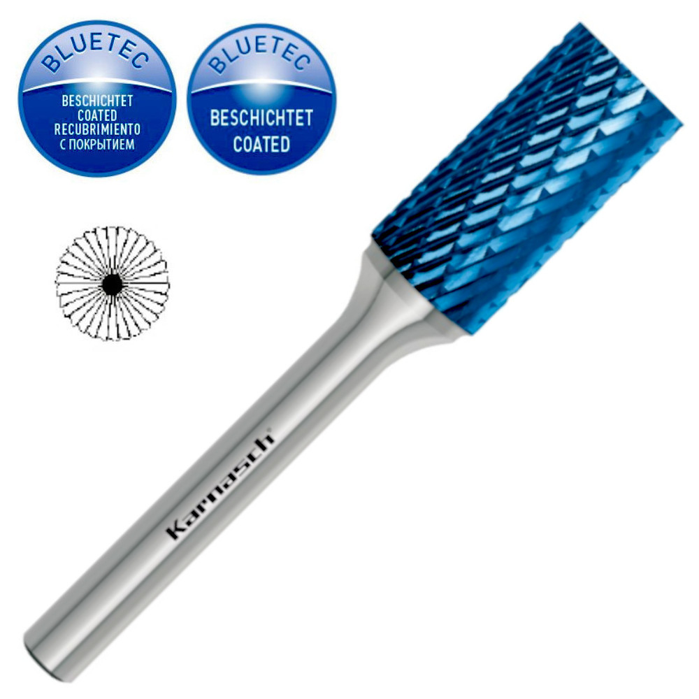 Frässtift VHM Ø=1,5-25mm, 115011, Blue Tec, mit Stirnverzahnung HP-3