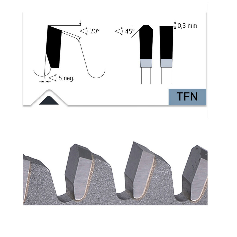 Karnasch Zahnform TFN negative Trapez-Flachzahn Geometrie