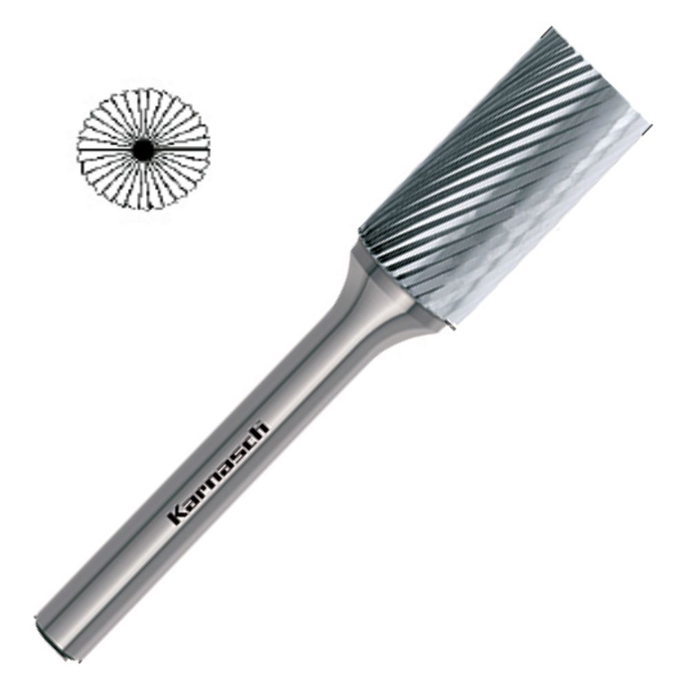 113013 Zylinderfrässtift, Ø=1,5-16mm, Serie 113013, unbeschichtet