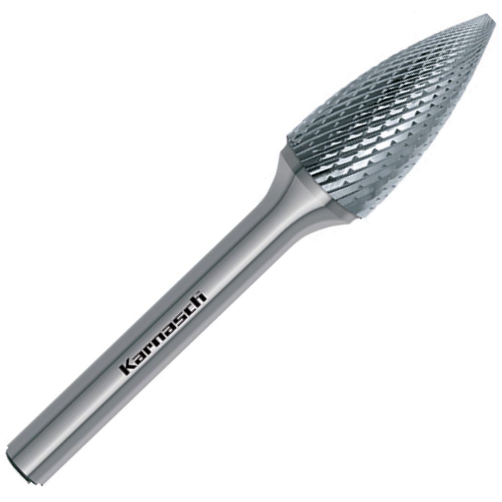 HM Frässtift, Ø=3,0-16mm, Serie 113062, Spitzbogenform, unbeschichtet HP4