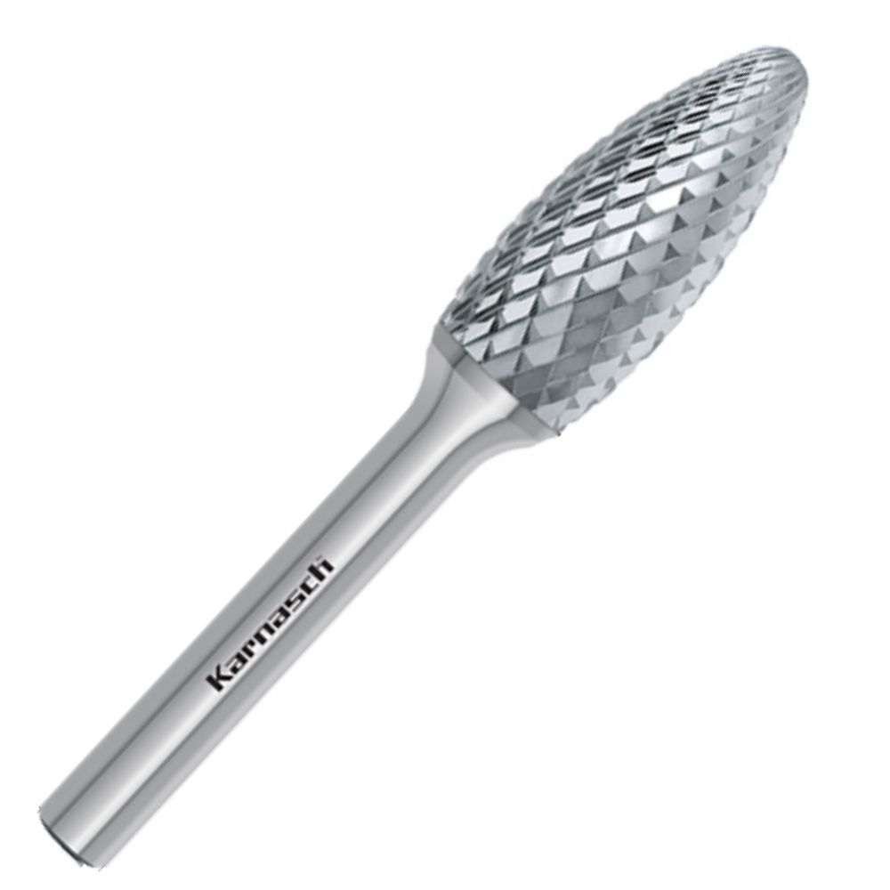 113074 HM Frässtift, Ø=6,0-16mm, sehr grobe Verzahnung, 113074, Flammenform, unbeschichtet HP6