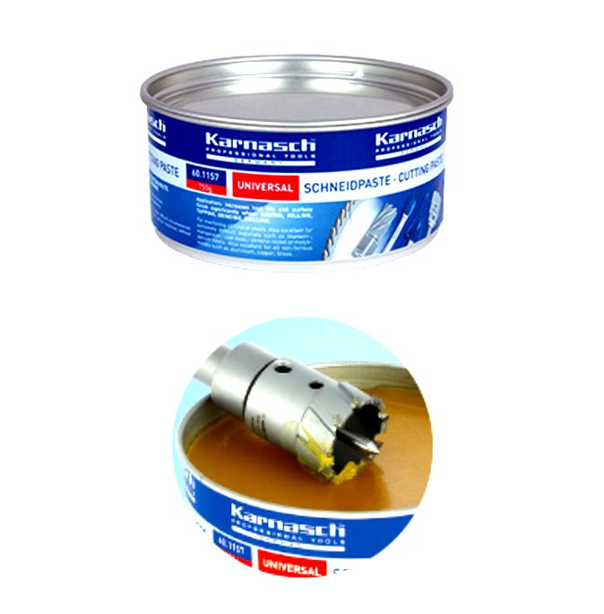 Schneidpaste chlorfrei MECUT FOAM 750g von Karnasch – Für Metallbearbeitung, Drehen, Fräsen und Bohren geeignet