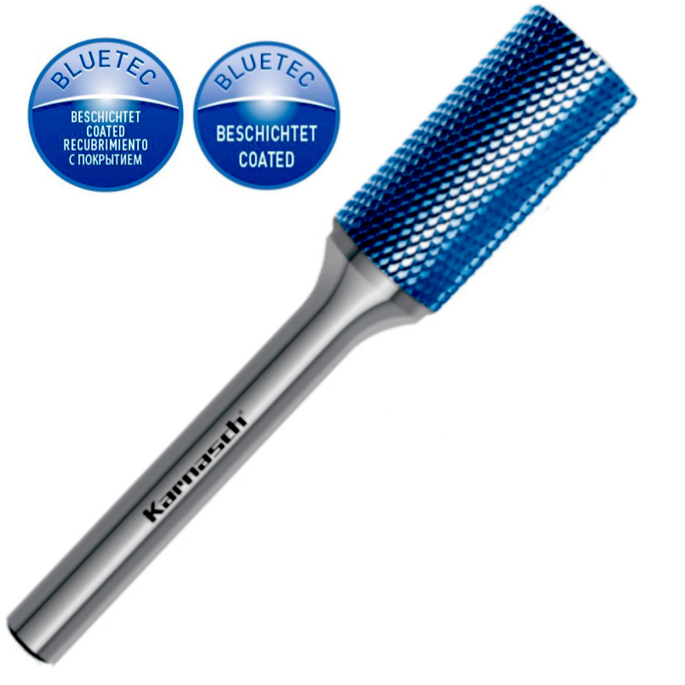 HM Frässtift, Ø=2-12mm, Serie 116080, ZYA, Microverzahnung, beschichtet, Blue Tec