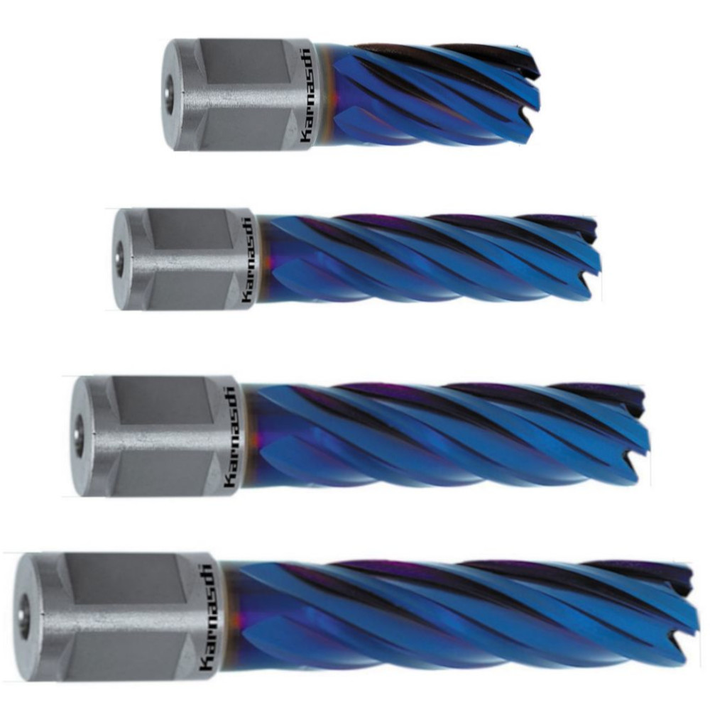 Kernbohrer-Blueline-Weldon Kernbohrer, Weldon, Nutzlänge 30, 55, 80, 110mm, Blue-Line, d1=12-60mm, Durablue