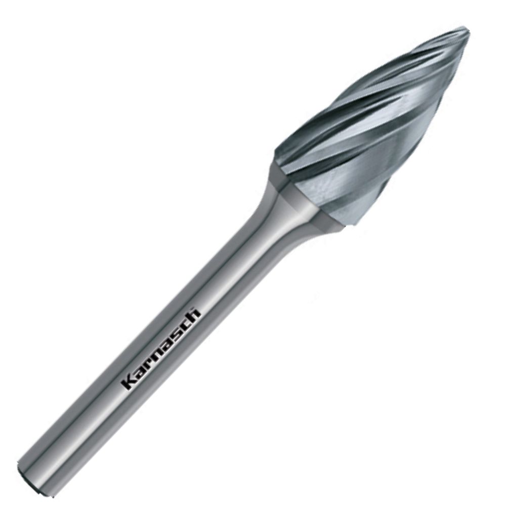 HM Frässtift, Ø=3,0-16mm, Serie 113065, Spitzbogenform, unbeschichtet HP7