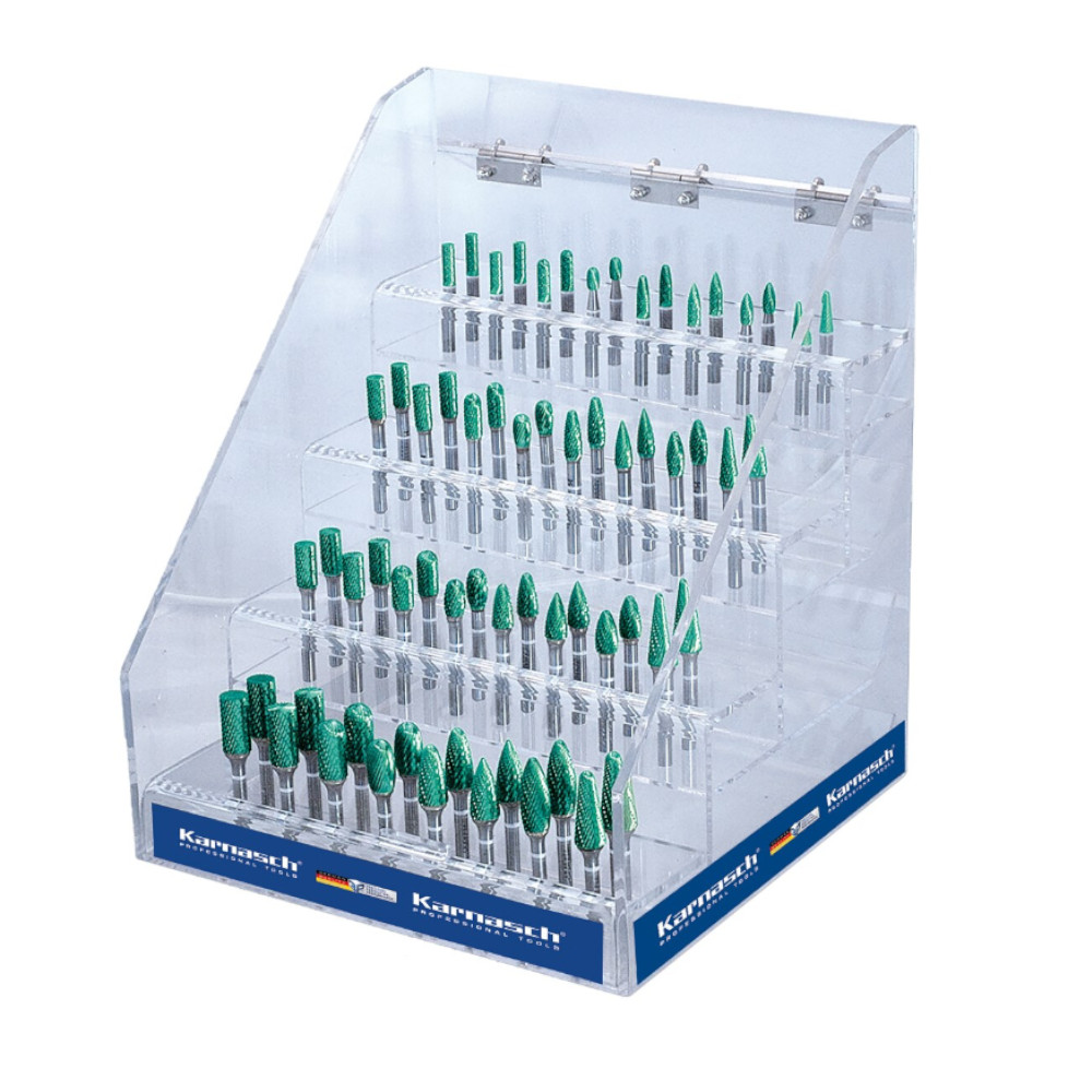 Fraesstifte-Set-114962 Rotierfräser- Set mit 64 Rotierfräsern, HP-3 PRO Verzahnung, GREEN-TEC beschichtet