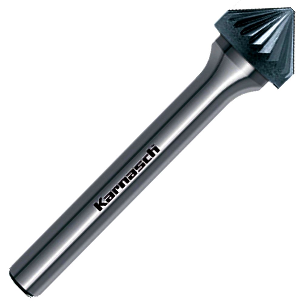 Frässtift Hartmetall, Kegelfrässtift KSK, Ø=3-12mm, Winkel 90°, unbeschichtet, HP2