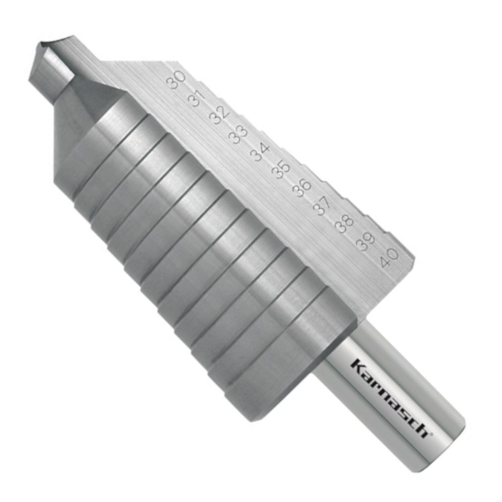 Stufenbohrer Spirale HSS-XE, d=30-40 mm, CBN, 2 schneidig, Kegelbohrer, Karnasch - Titelbild