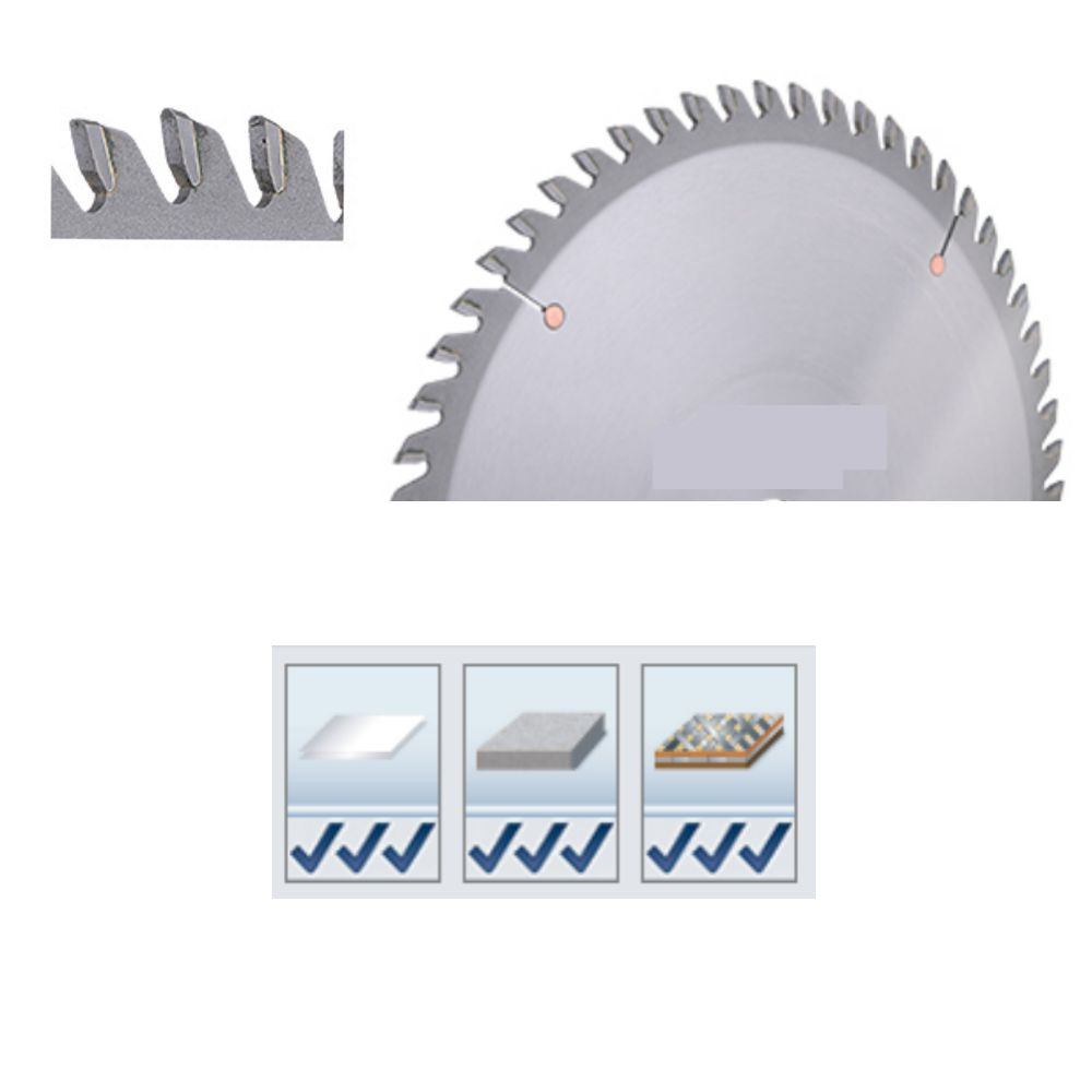 Karnasch HM bestückte Kreissägeblätter, Acrylglas Klarsichtschnitt TTP und WZF Ø 250, 300, 350 x 30