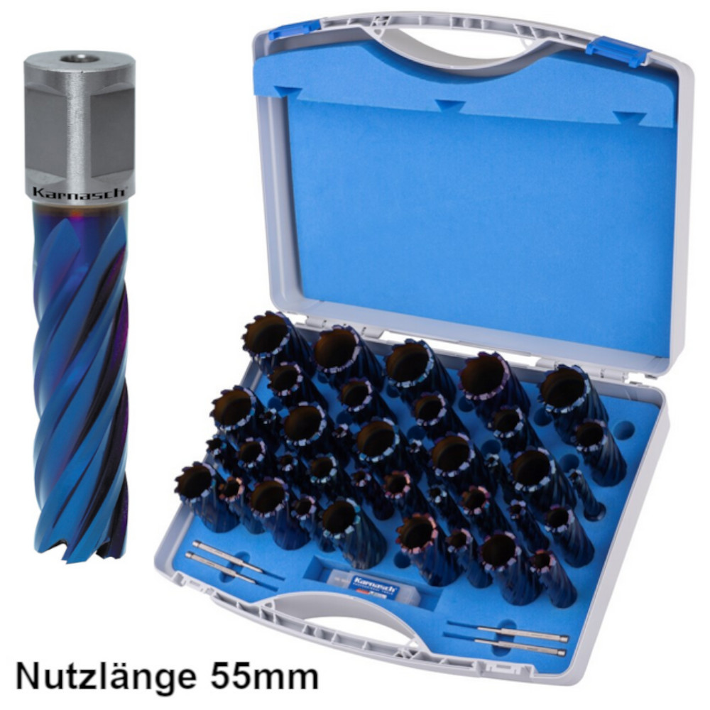Kernbohrer Set Weldonschaft Blue-Tec Karnasch