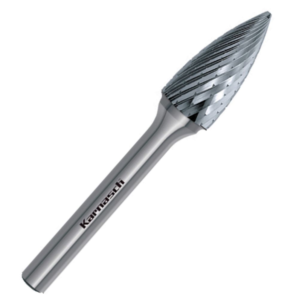 HM Frässtift, Ø=3,0-16mm, Serie 113067, Spitzbogenform, unbeschichtet HP1