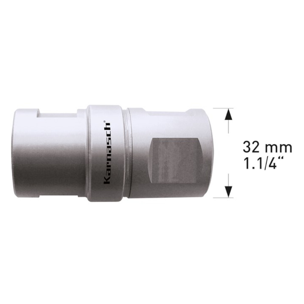 Adapter Weldon Schaft 32 mm 1.1/4" Karnasch, Ø 105-150mm