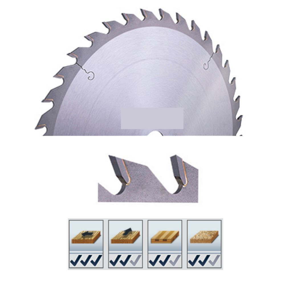 Karnasch HM-Blatt Hartmetall Kreissägeblatt, Trenn und Zuschnitte grob, für Holz, Ø 150 - 500 mm WZ