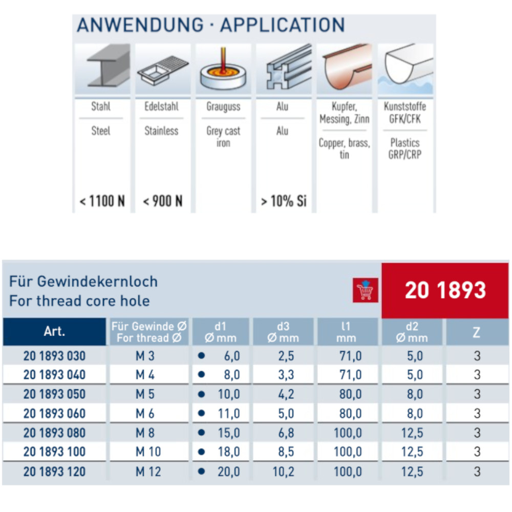 Profi Flachsenker 180° aus HSS-XE mit Titan-Tec Beschichtung von Hauptversand24