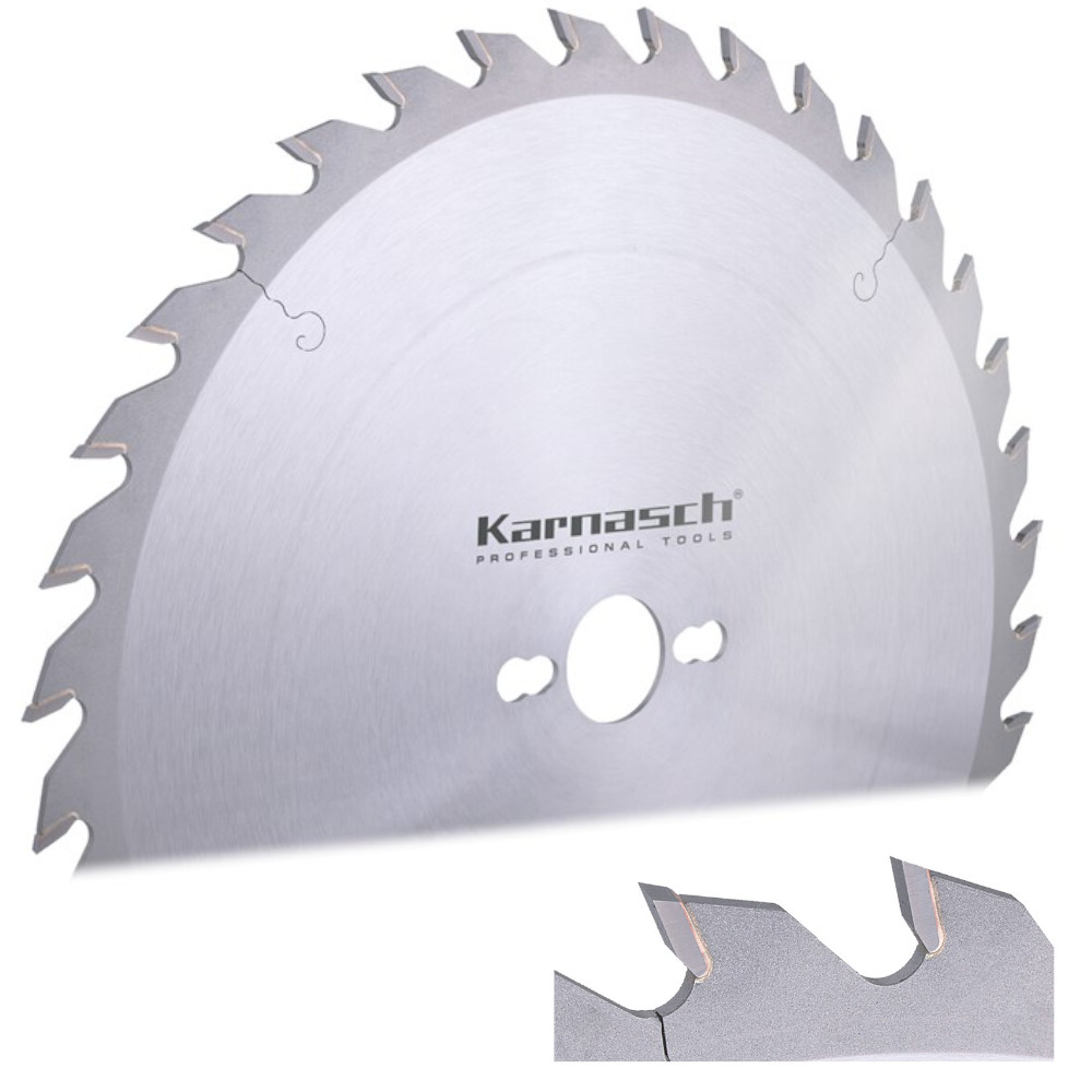Karnasch HM-Blatt Hartmetall Kreissägeblatt, Trenn und Zuschnitte grob, für Holz, Ø 150 - 500 mm WZ