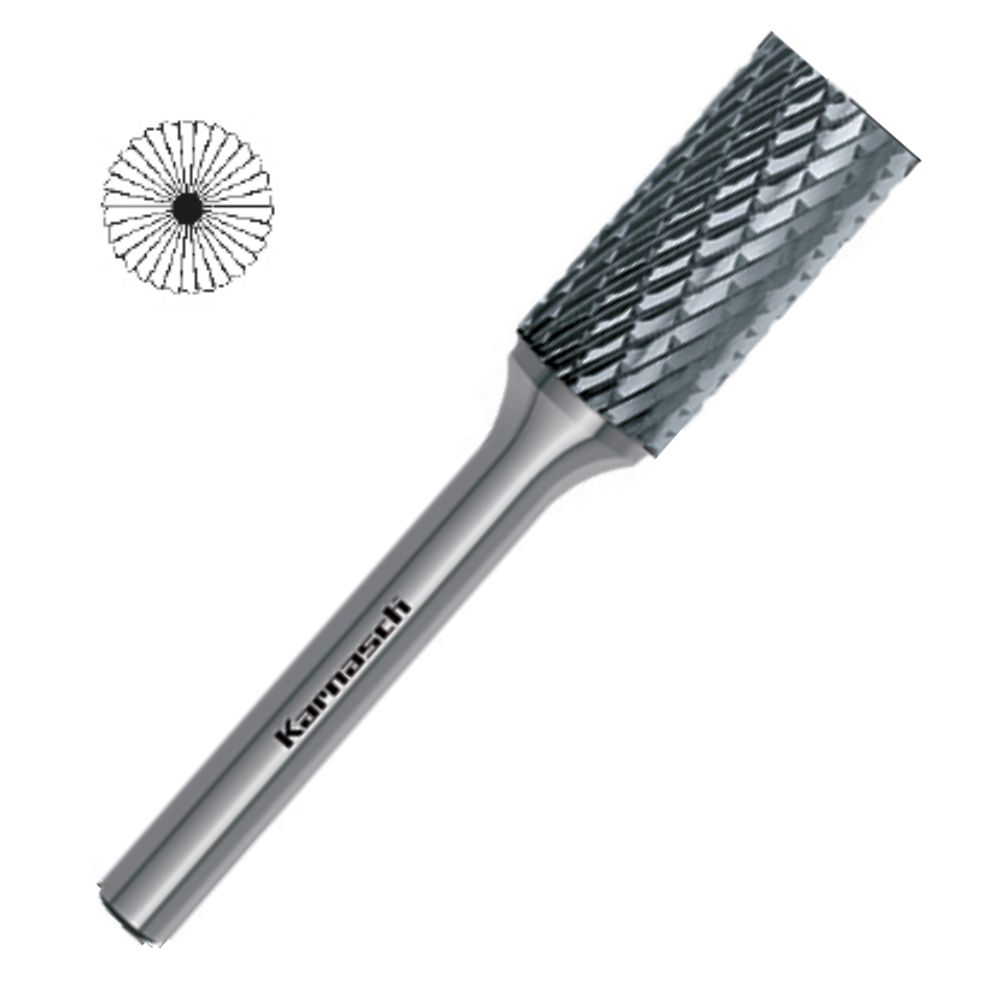 Zylinderfrässtift, Ø=1,5-25mm, Serie 113011, unbeschichtet