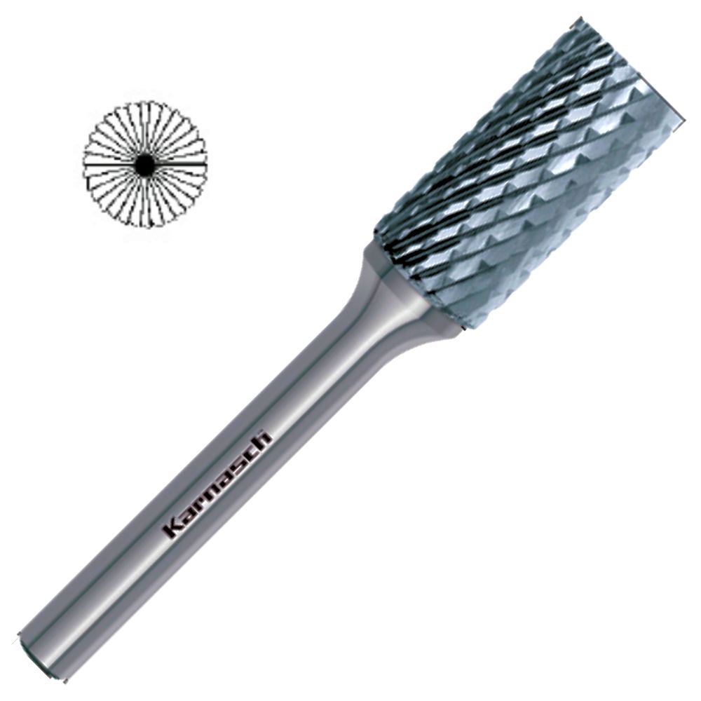 Zylinderfrässtift, Ø=6,0-16mm, Serie 113014, unbeschichtet