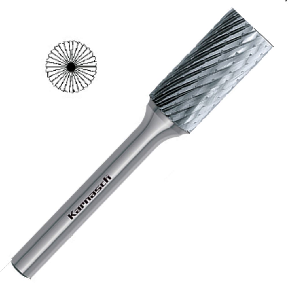 Zylinderfrässtift, Ø=3,0-16mm, Serie 113017, unbeschichtet