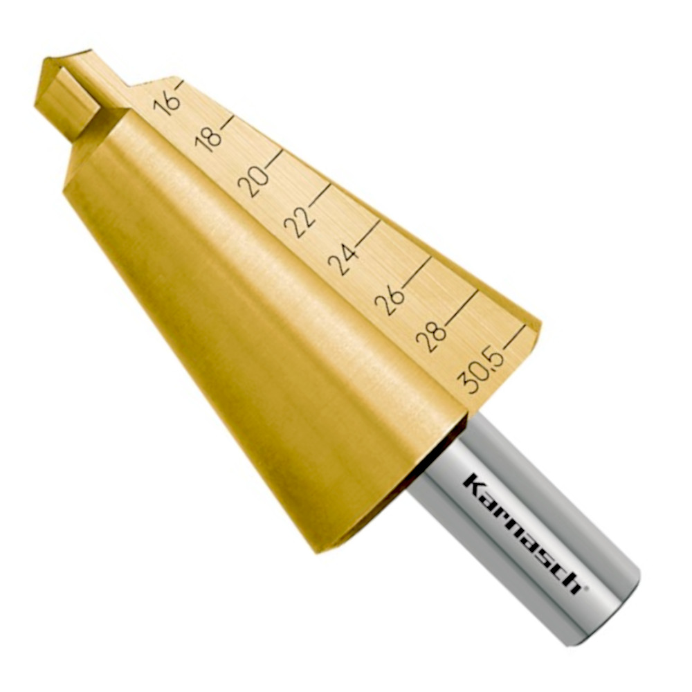 Blechschälbohrer, HSS-XE TIN Gold, d=16-30,5mm, CBN, 2 Schneiden