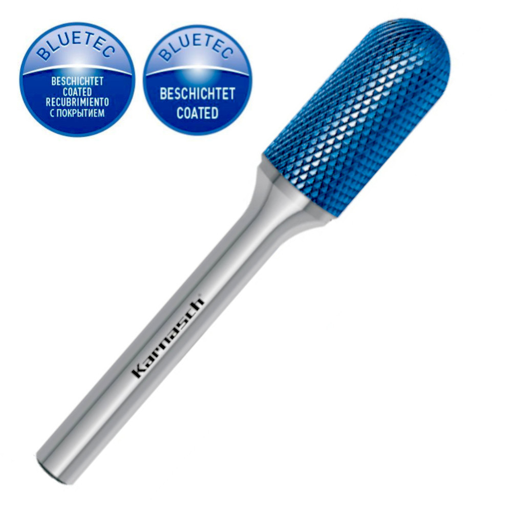 HM Frässtift, Ø=6-12mm, Serie 116082, WRC, Mircoverzahnung, beschichtet, Blue Tec