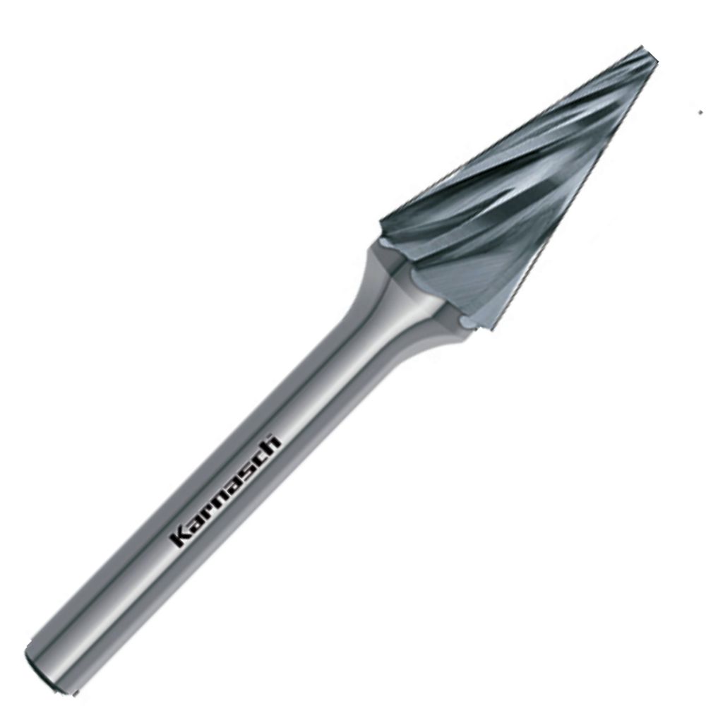 HM Frässtift, Ø=8,0-16mm, Serie 113095, Spitzkegelform, unbeschichtet HP7