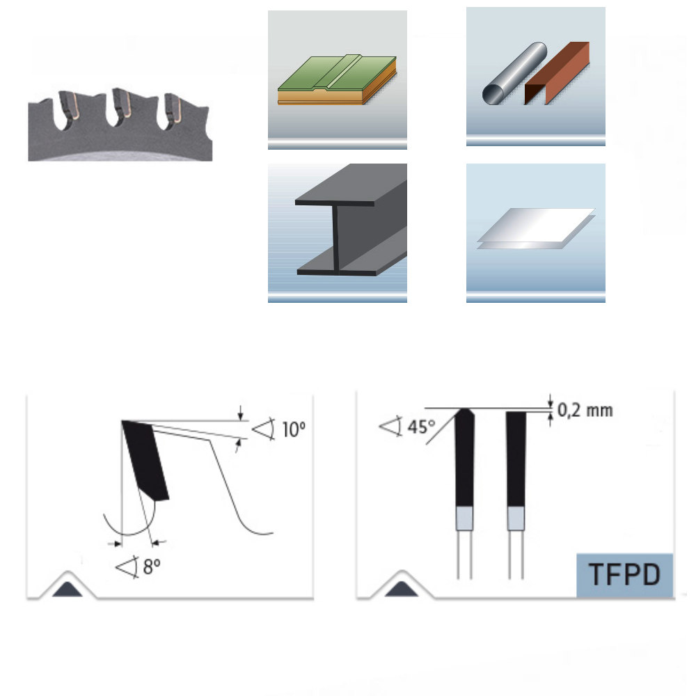 Hartmetall-bestücktes Kreissägeblatt, Dry-Cutter Baustähle, Ø=136-355mm, Sägeblatt