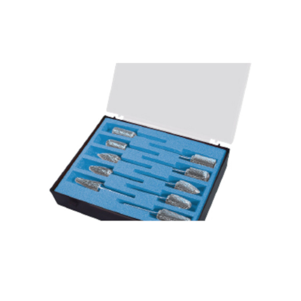 Rotierfräser, 10 Stück, Ø 12 mm, Schaft 6 mm, HP-3 PRO Verzahnung, unbeschichtet - Titelbild