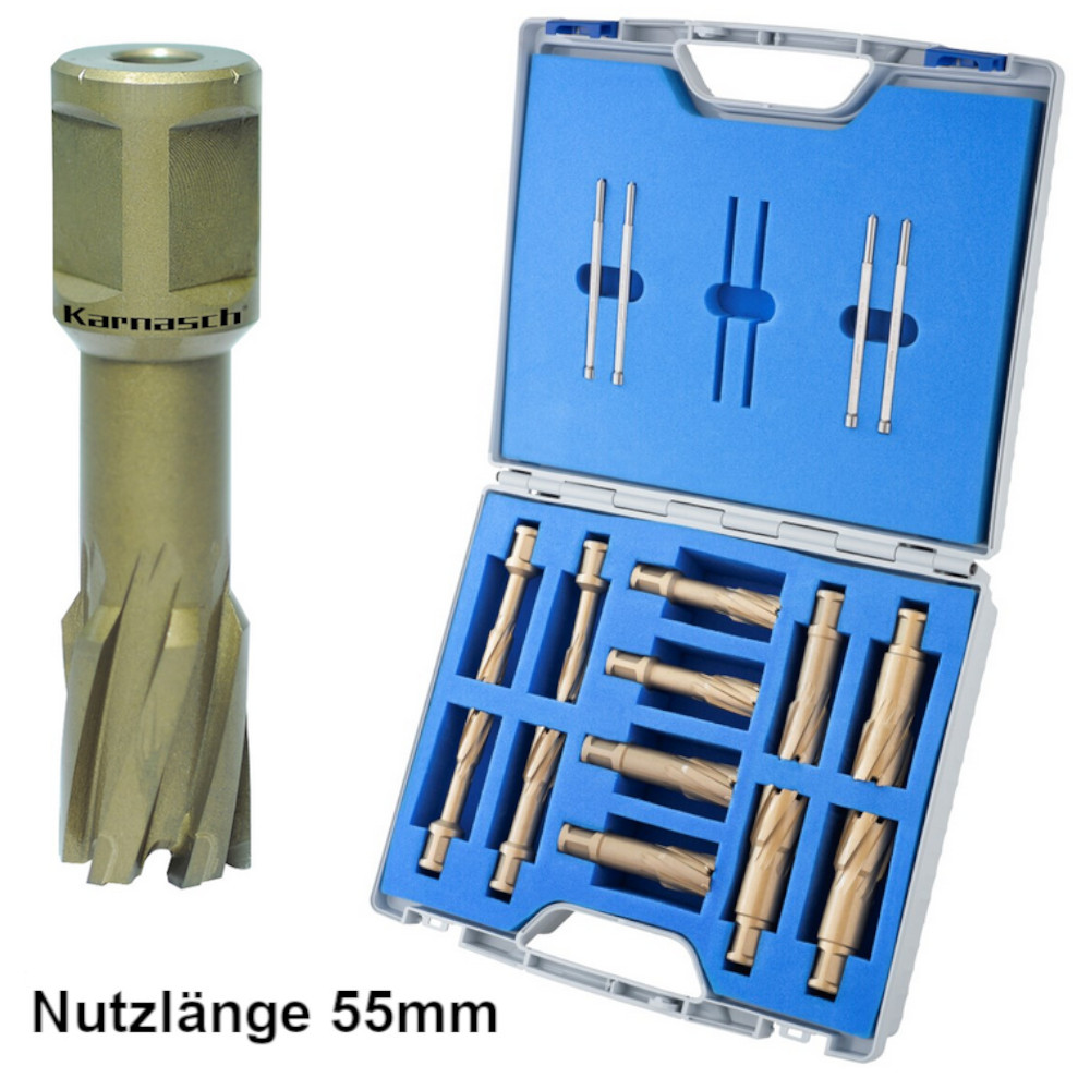 Kernbohrer HM Set Weldonschaft Hard Line Karnasch