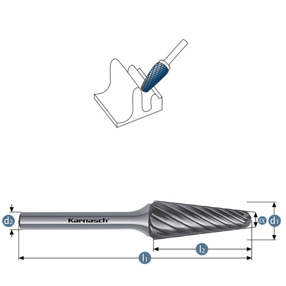 Frässtift für Edelstahl