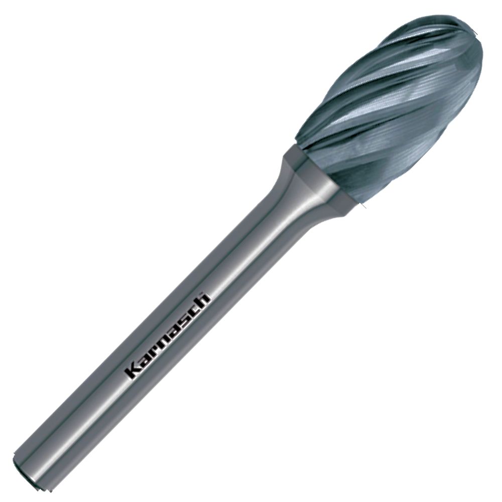 113045 HM Frässtift, Ø=3,0-20mm, Serie 113045, Tropfenform, unbeschichtet HP7