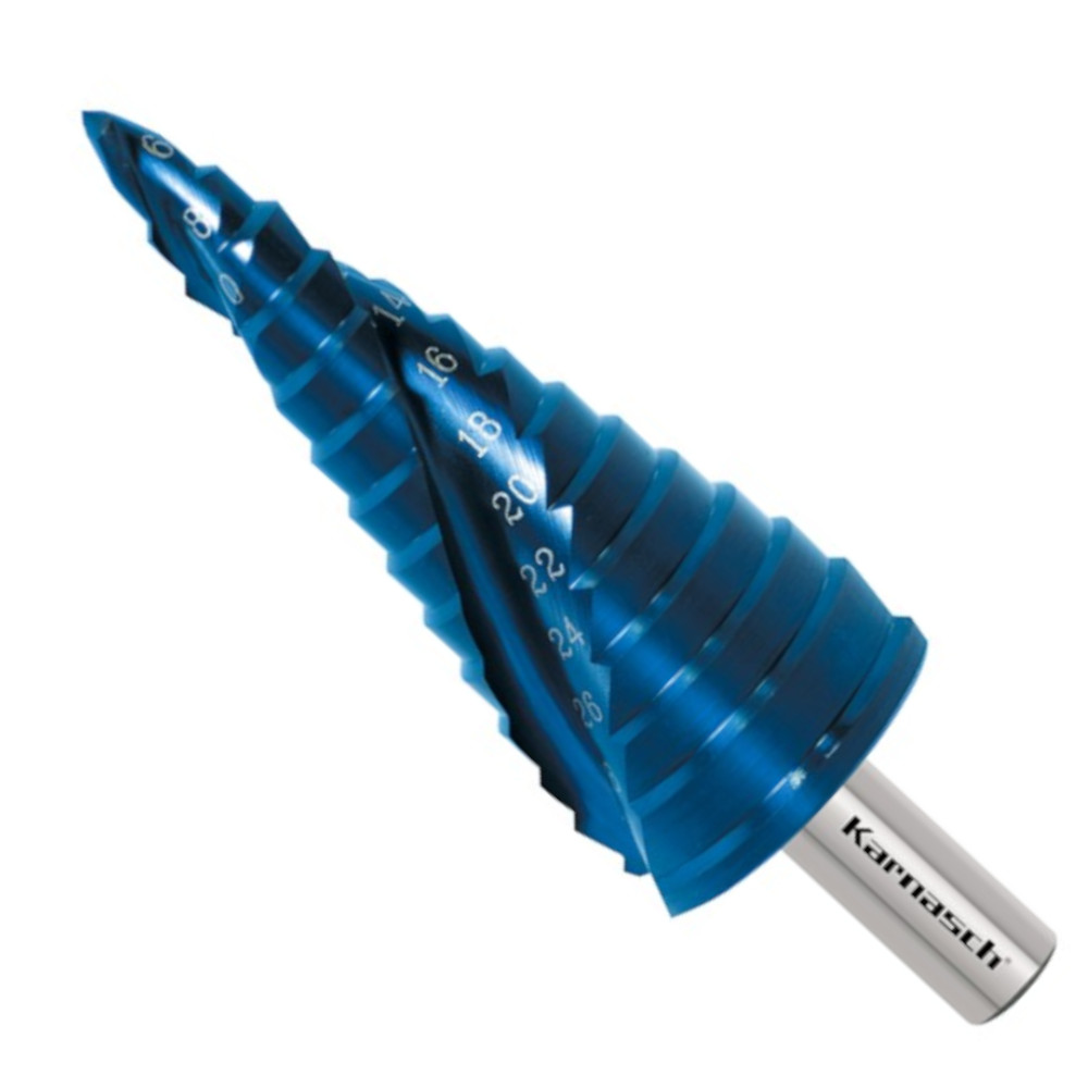 Stufenbohrer-201449 Stufenbohrer HSS-XE 6-30 mm, Blue-Dur, 2 Schneiden, CBN geschliffen, Kegelbohrer