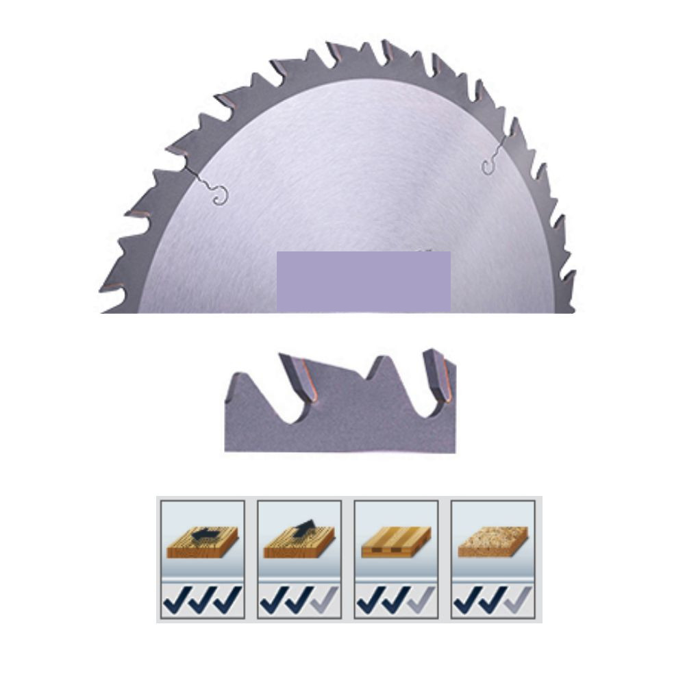 HM Sägeblatt, Karnasch, für Hartholz, MDF mit Abweiser Spandickenbegrenzer, Ø 250 - 700 mm WZA