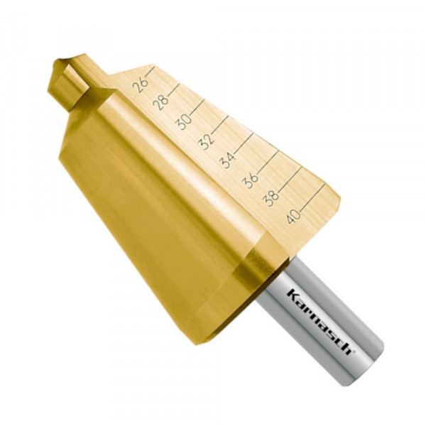 Blechschälbohrer, HSS-XE TiN Gold, d1=26-40mm, CBN geschliffen, Karnasch